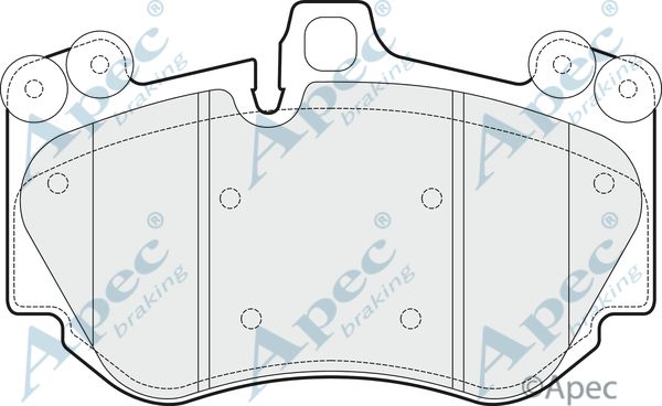 APEC BRAKING Комплект тормозных колодок, дисковый тормоз PAD1483